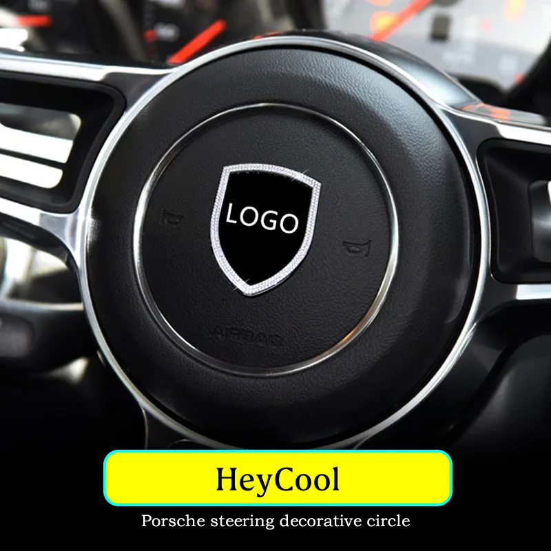 Декоративные наклейки на раму для автомобильного рулевого колеса Porsche 911 Macan Panamera