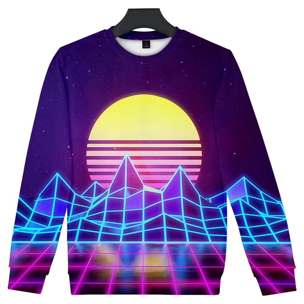 

Vaporwave 3D O-Neck Sweatshirt Women/Men Fashion Long Sleeve Sweatshirts 2020 Harajuku Casual Streetwear Trendy Style Clothes