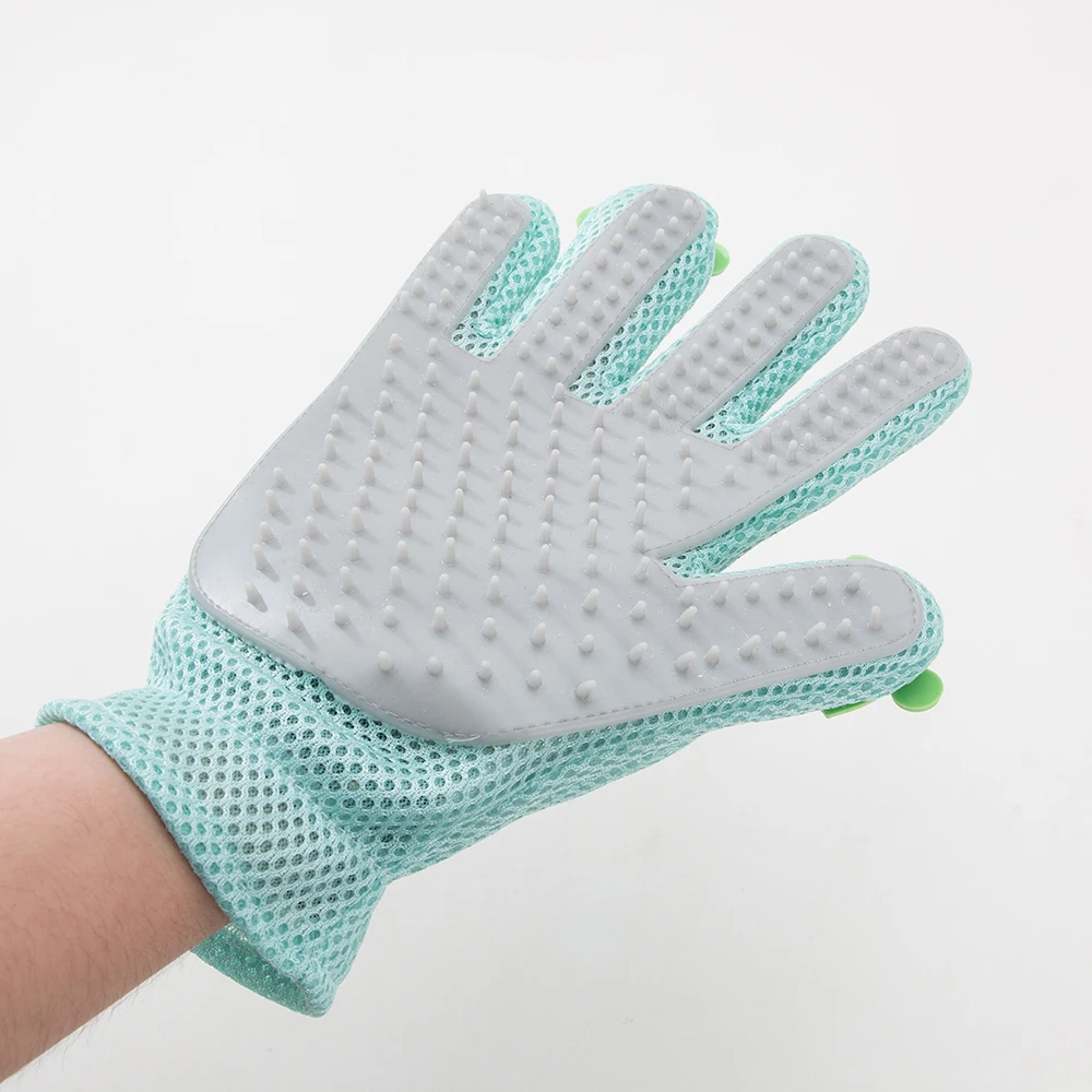 Трогательная кошка собака меховые перчатки удаление очистки волос душ Массажная