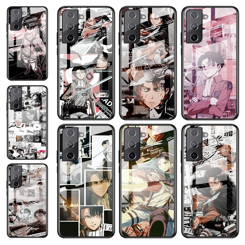 

Tempered Glass Cover Attack On Titan ART For Samsung Galaxy S20 FE S10e S10 S9 S8 Ultra Plus Lite Plus 5G Phone Case Capa