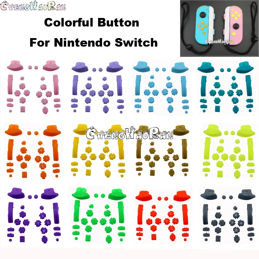 

15 цветов 1x для переключателя Joy-con L R ZL ZR ABXY D-Pad Button SL SR кнопки для Nintendo Switch Joy-con ручка запасные части