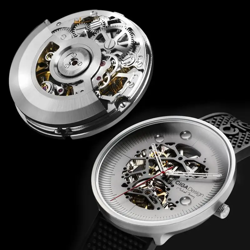 Часы CIGA DESIGN MY Series Titanium Edition автоматические механические часы с отверстиями модные