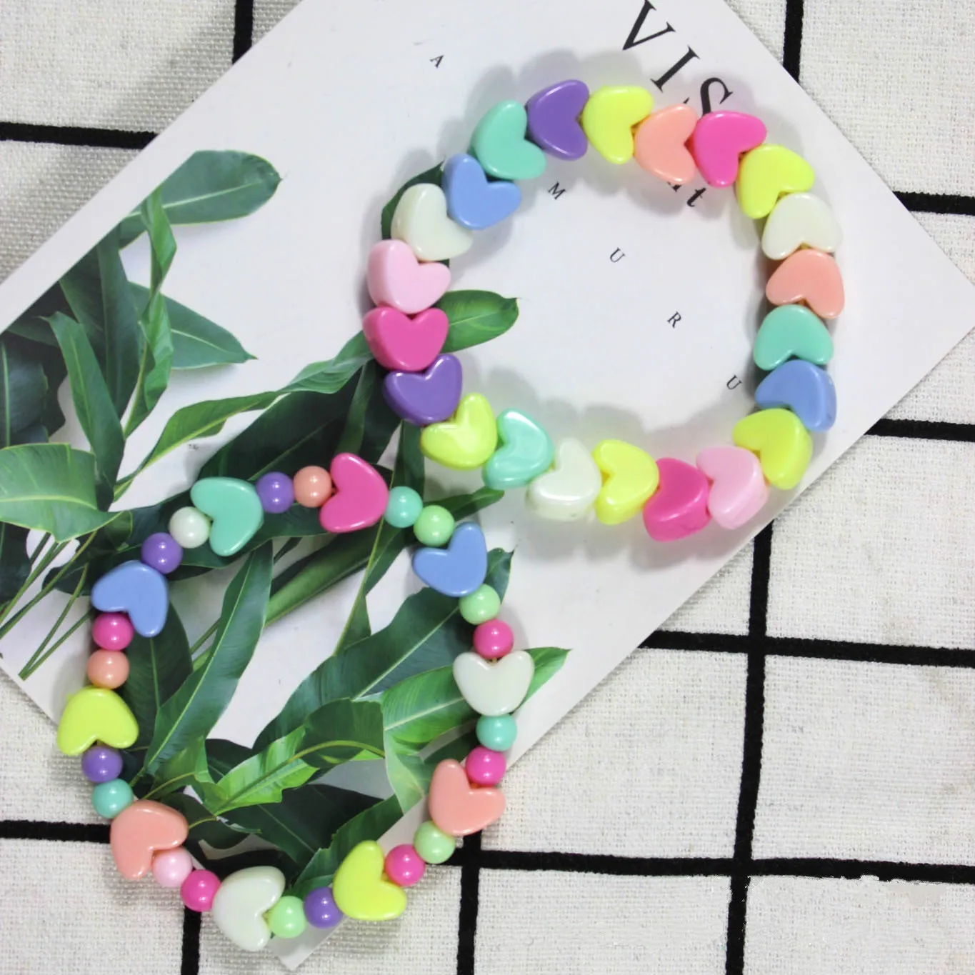 Летний стиль для детей милый яркий цветной мультяшный акриловый браслет с