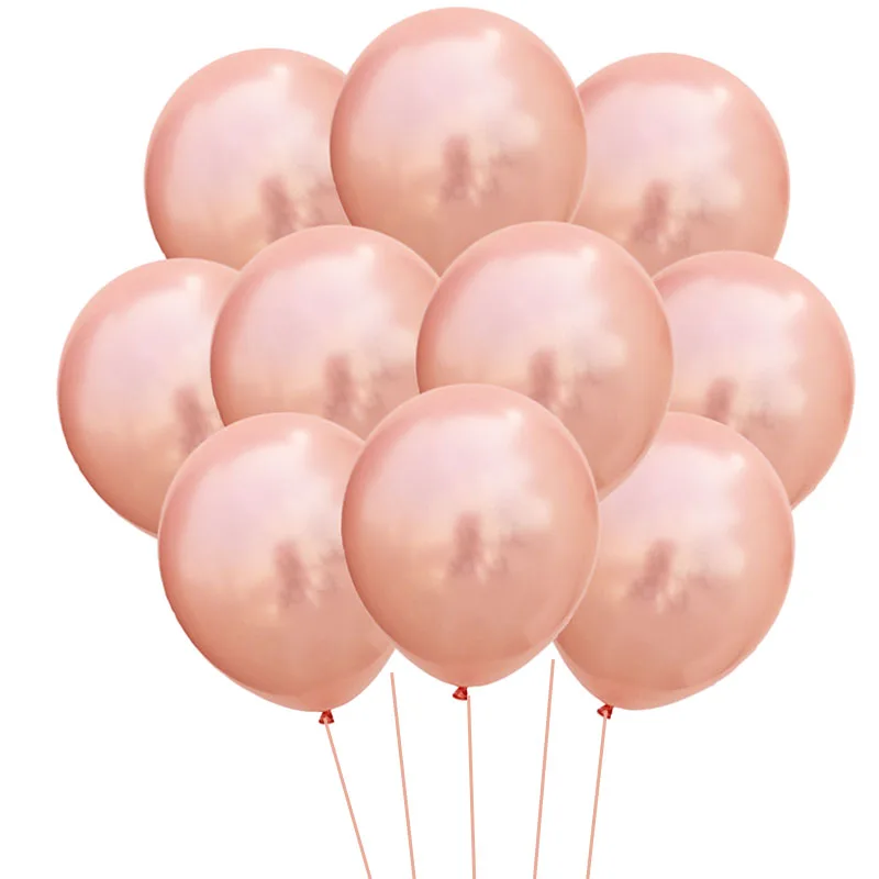10pcs rose gold Розовое золото вечерние украшения сердце фольги воздушный шар номер конфетти для воздушного шара гелий Свадебный шар День рождения ребенок душ Декор - Цвет: 10pcs rose gold
