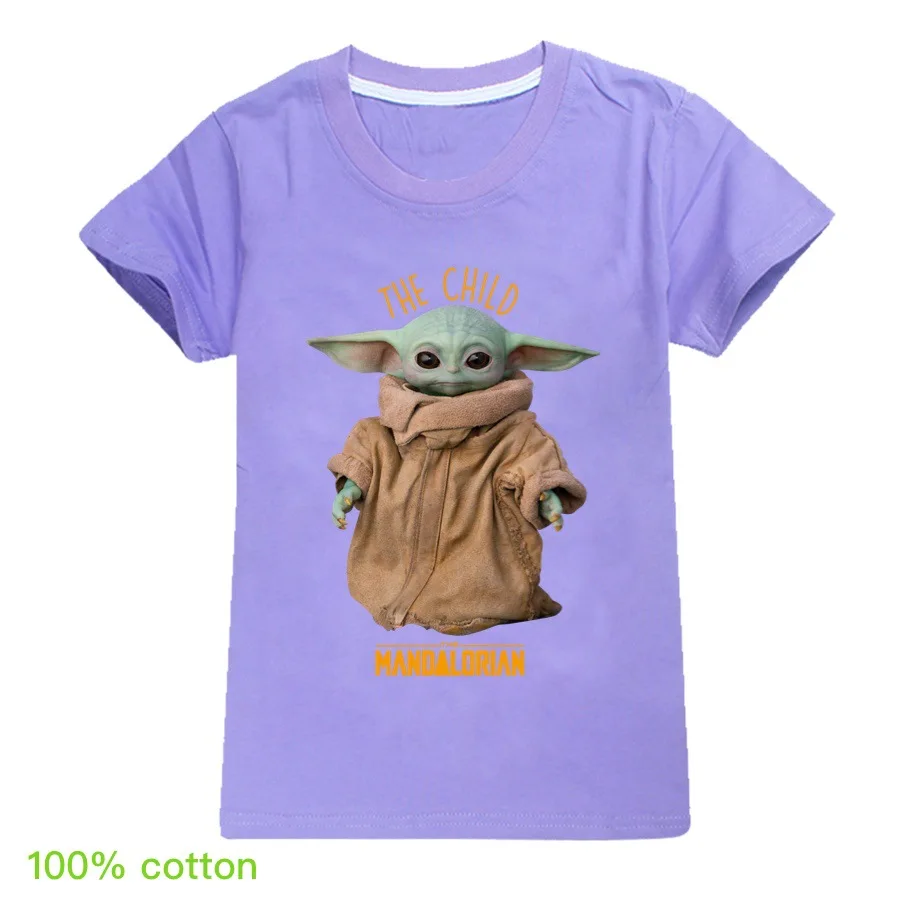 Звездные войны модные комплекты с принтом из мультфильма детская футболка