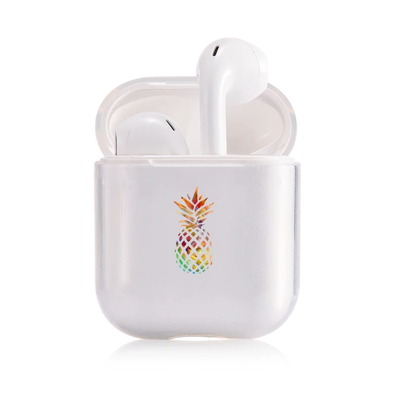 Мягкий милый чехол для наушников apple airpods, роскошные летние фрукты, ананас Airpods чехол в Bluetooth наушники аксессуары