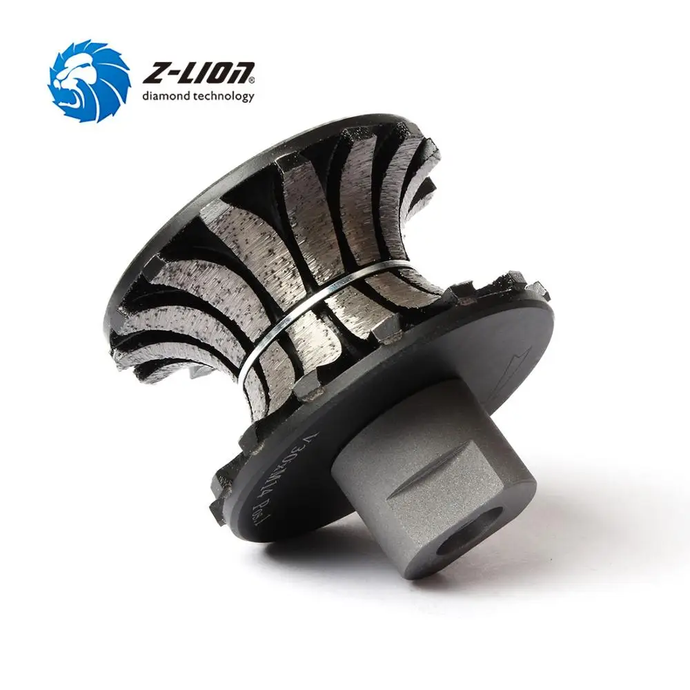Z-LION V30 Сегментированный Алмазный фреза Полный Bullnose профилирование колесо для ручного инструмента гранит мрамор фреза с резьбой M14
