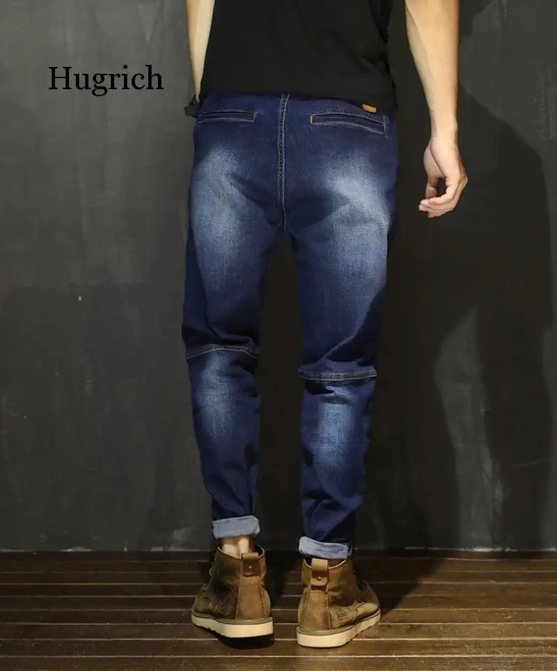 

Fashion japan style 5xl 6xl 7xl jeans men elastic taper plus size male embroidered jeans size large