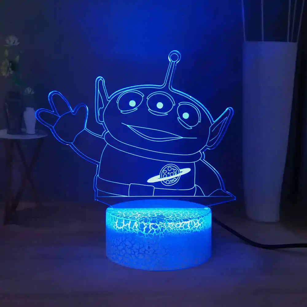 Прикроватная лампа сжимающая игрушечные инопланетяне RGB разноцветный USB