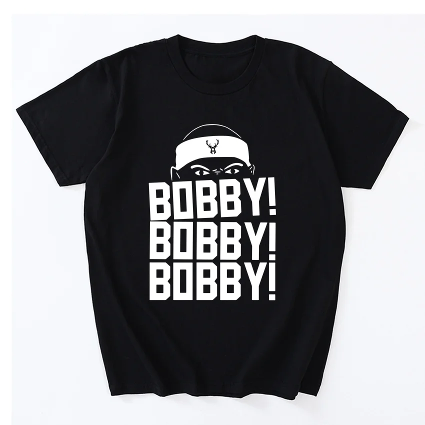 

Bobby Portis-Bobby Bobby Bobby T Shirt Mens Casual Short Sleeve Cotton Tops Tee Funny T-Shirts Clothes Gift