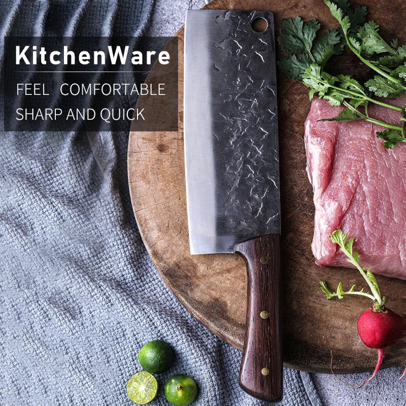 

Chinese Kitchen Knife 5Cr13 High Carbon Cleaver Durable Chef Slicing Chopping Knife Couteau Cuchillos de Cocina Stainless Steel