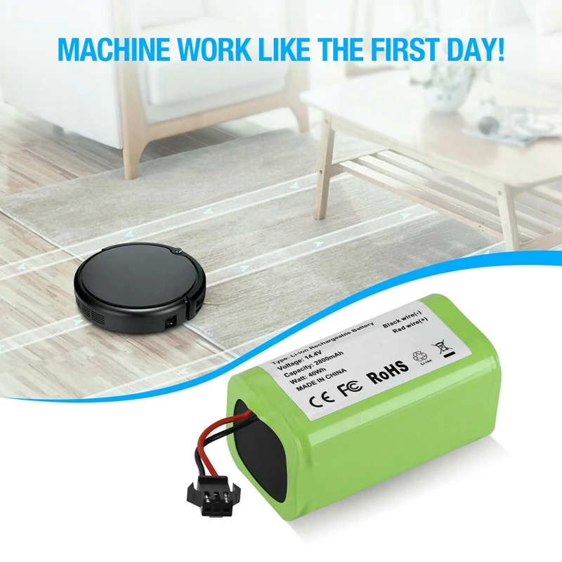 14 4 В 2800 мАч 18650 сменная батарея для Conga 990 Ecovacs Deebot N79S N79 DN622 Eufy Robovac 11 11S 12 15C 15S |