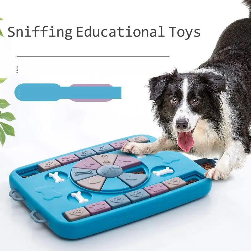 כלב פאזל צעצועי איטי מזין אינטראקטיבי להגדיל גור IQ מזון Dispenser לאט אכילה NonSlip קערת חתול מחמד כלבי אימון משחק