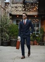 custom made navy mens classic wedding suits groom tuxedo slim fit costume maraige homme terno masculino 2piece blazers