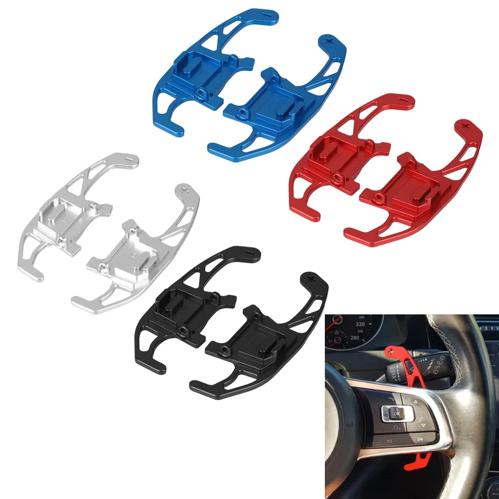 

2Pcs/Set Car Steering Wheel Shift Paddle Auto Extended Shifter Metal Replace For VW GOLF GTI R GTD GTE MK7 7 POLO GTI Scirocco