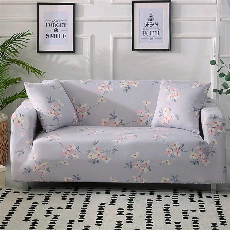 

Flower Stretch Sofa Cover Slipcovers Elastic All-inclusive Couch Case for Different Shape Sofa Loveseat L-Style Sofa Case 1pc