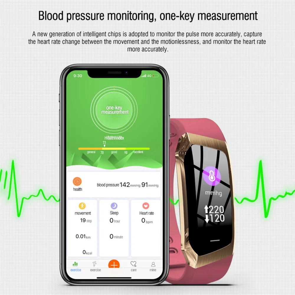 MODOSON Bluetooth умный Браслет E18 монитор сердечного ритма фитнес трекер Smartband M3 Для samsung