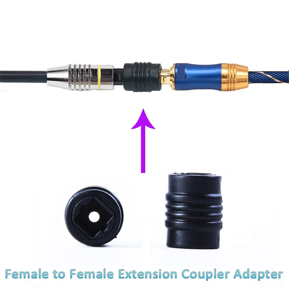 2 шт. цифровой волоконно оптический удлинитель переходник аудио Toslink в разъем