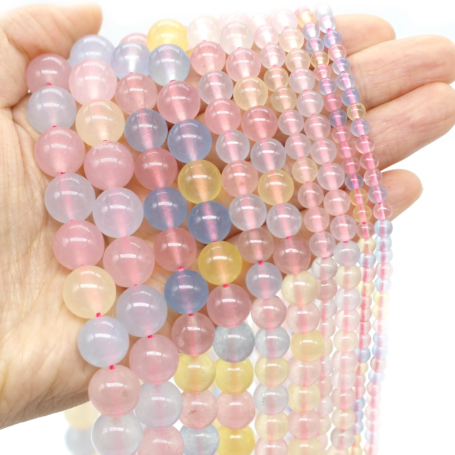 

Бусины Из Натурального халцедона и агата Oameusa, бусины россыпью для изготовления ювелирных изделий, бусины-разделители, аксессуары «сделай с...