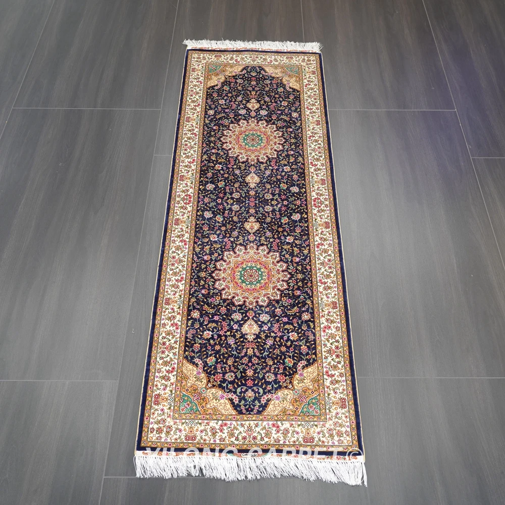 Yilong 2 'x 6' Турецкая дорожка для ковров изысканная ручная перевязка Восточная