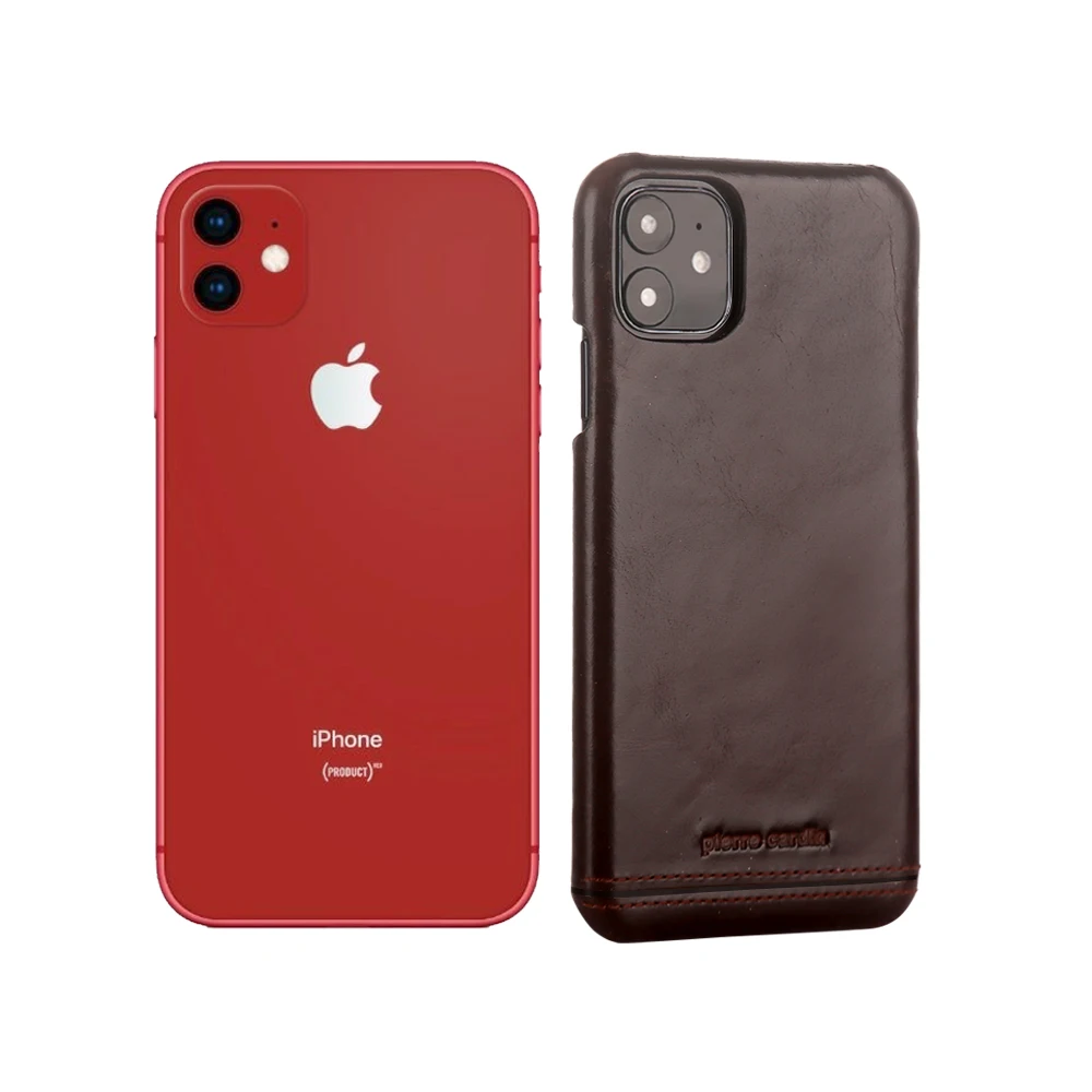 Темно-коричневый Для Apple iPhone 11 Pro Max чехол для телефона Пьер кардин роскошный противоударный чехол из натуральной кожи для iPhone 11 Pro 11 жесткий чехол - Цвет: Темно-коричневый