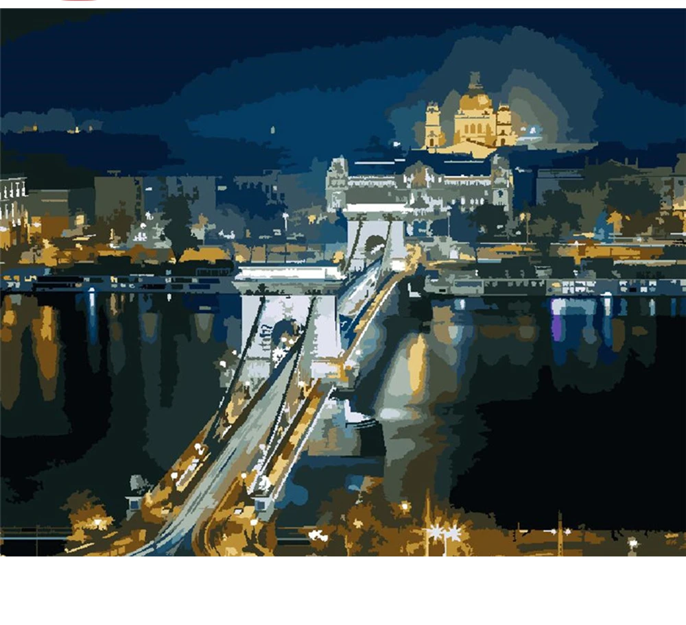 

CraftArtGo Painting By Numbers Landscape Drawing On Canvas HandPainted Gift Picture By Number Waterfall Kits Home Decoration