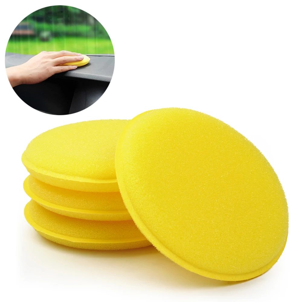 

Восковая губка для автомобиля 12 шт./компл., желтая губка, средство для ухода, полировальное полотенце против царапин, многоразовые инструмен...