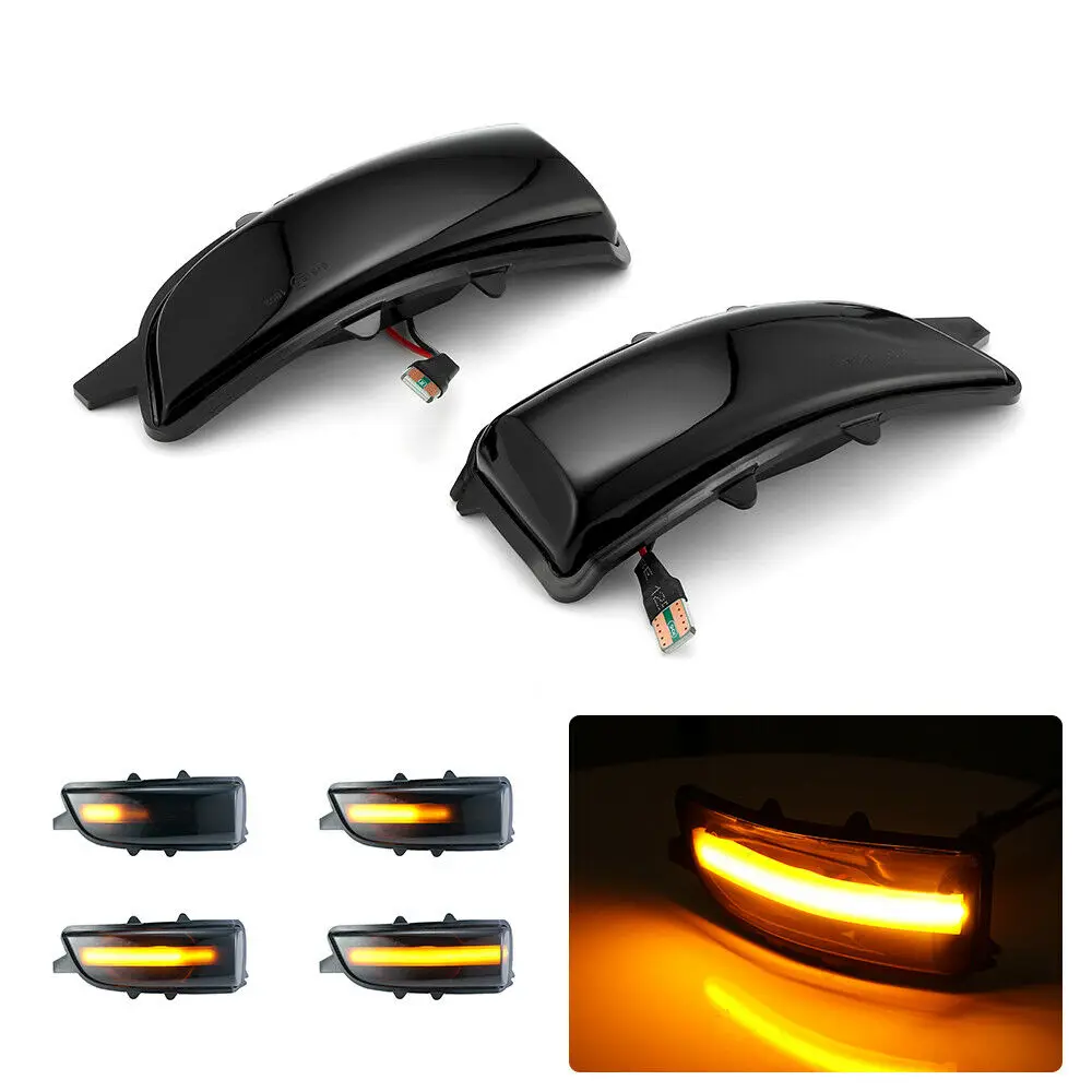 

Waterproof Side Mirror Sequential Lights Yellow 2pcs Accessory Parts Replacement Sequential Water Flowing Dynamic Turn Signals