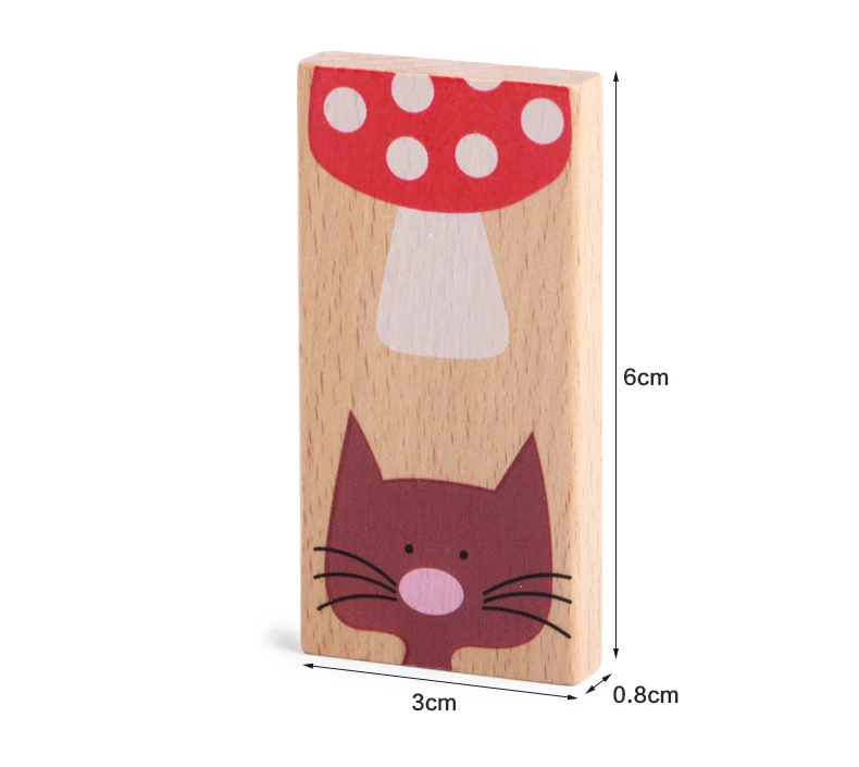 Детские деревянные игрушки мультяшный сад животное автомобиль фрукты