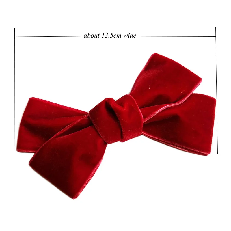 12 шт. смешанные цвета бархат бант для волос подростков элегантные женские