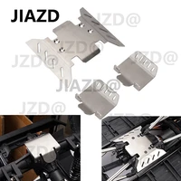 3pcs metal stainless steel chassis armor axle protector skid plate for axial scx6 16 rc crawler car upgrade parts