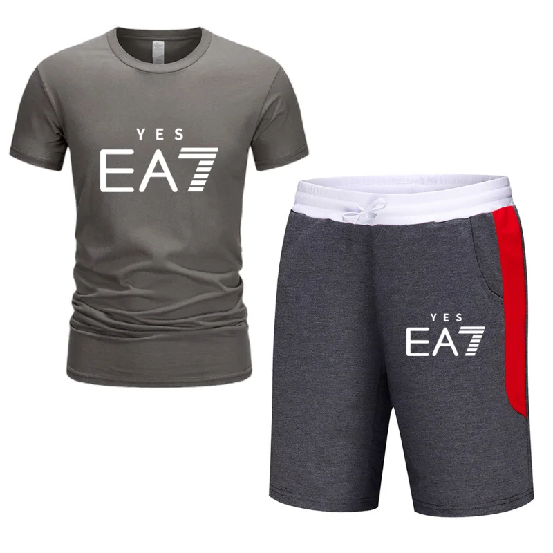 

New Men's Brand Sportswear Shorts Set Short Sleeve Breathable T-Shirt And Shorts Casual Wear Men's Basketball Training Suit