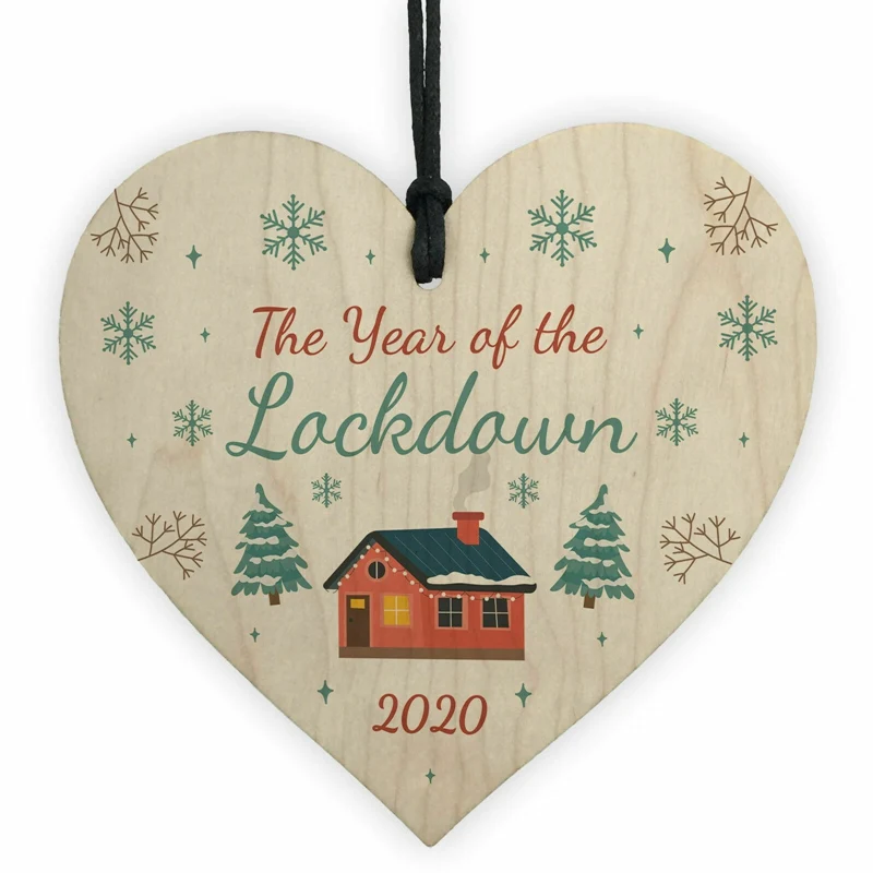 Деревянные рождественские поделки в форме сердца бирка Рождественская елка