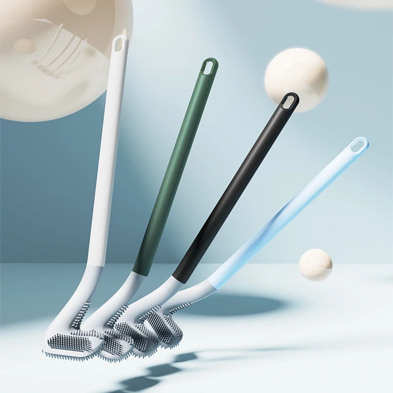 

Long Handle Toilet Cleaning Brush ,Silicone Toilet Brushes for Bathroom,Toilet Cleaning Brush,Bendable Silicone Brush Head