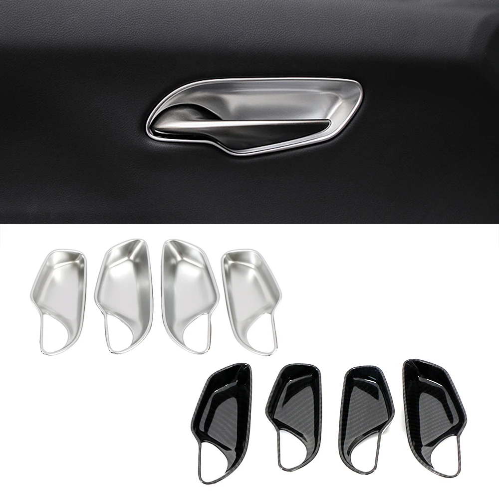 

Внутренняя крышка для дверной ручки Lexus UX UX200 UX250 2018-2022, застежка для двери, внутренняя отделка, ремни из углеродного волокна, матового серебр...
