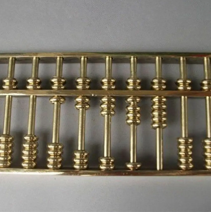 

Collectible Chinese Tibetan Brass carved Abacus-Calculator