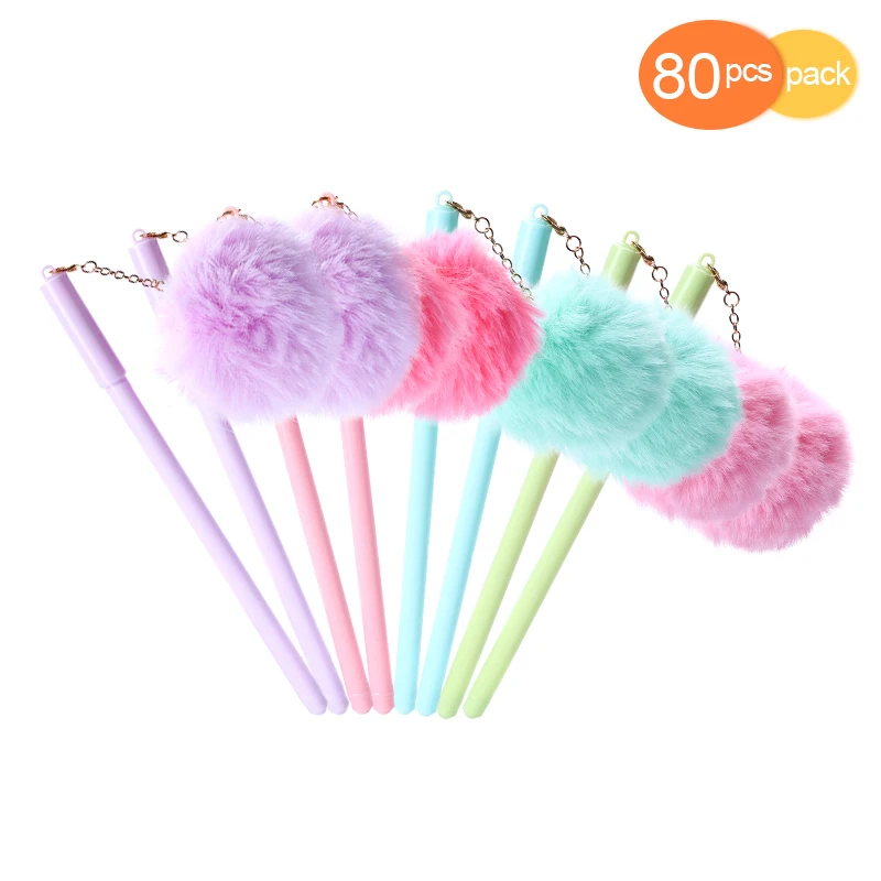 80 шт./компл. Прохладный Необычные Розовая пантера гелевая ручка каваи черные