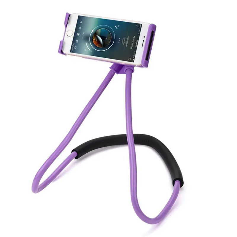 New Universal Lazy Bracket Phone Selfie Holder Snake-like Neck Bed Mount Anti-skid 360 Degree Rotation Flexible Stand New