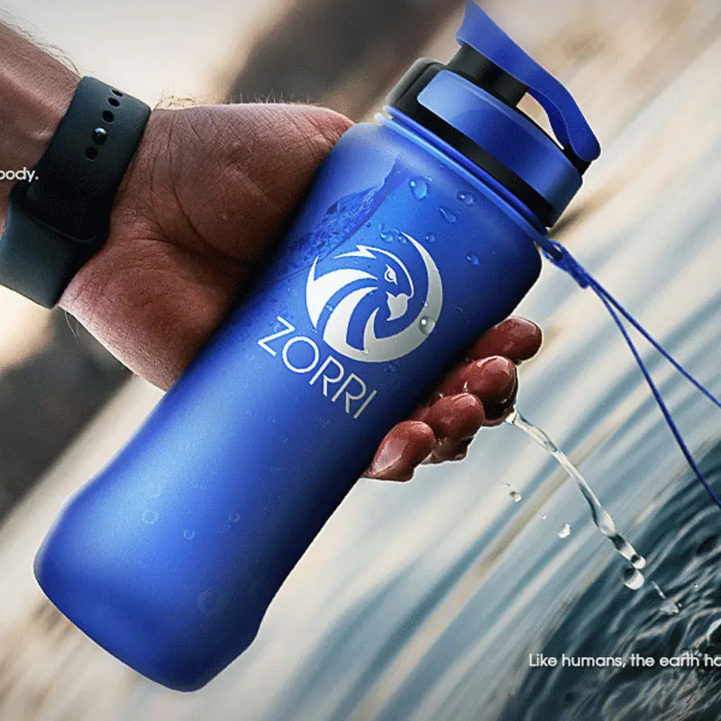 Портативная Спортивная бутылка для воды ZORRI без БФА пластиковая дорожная