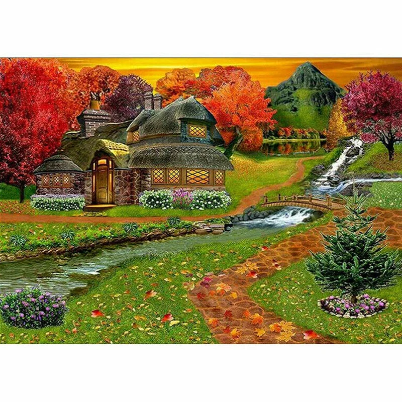 Полный дрель 5D алмазная картина сельские пейзажи крестиком наборы вышивка