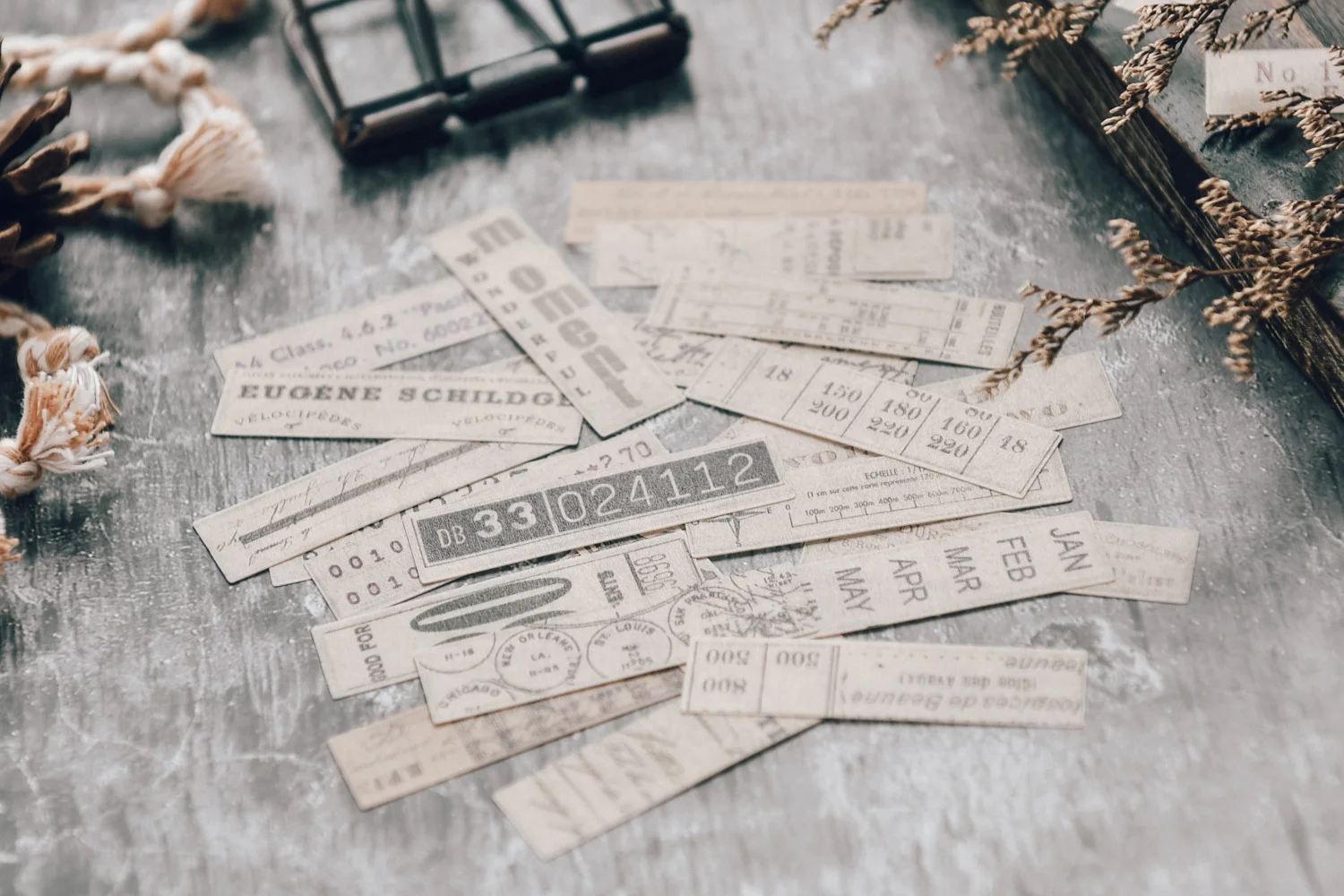 Бумажные наклейки для скрапбукинга почтовый штамп в стиле ретро с цифрами 70 шт.