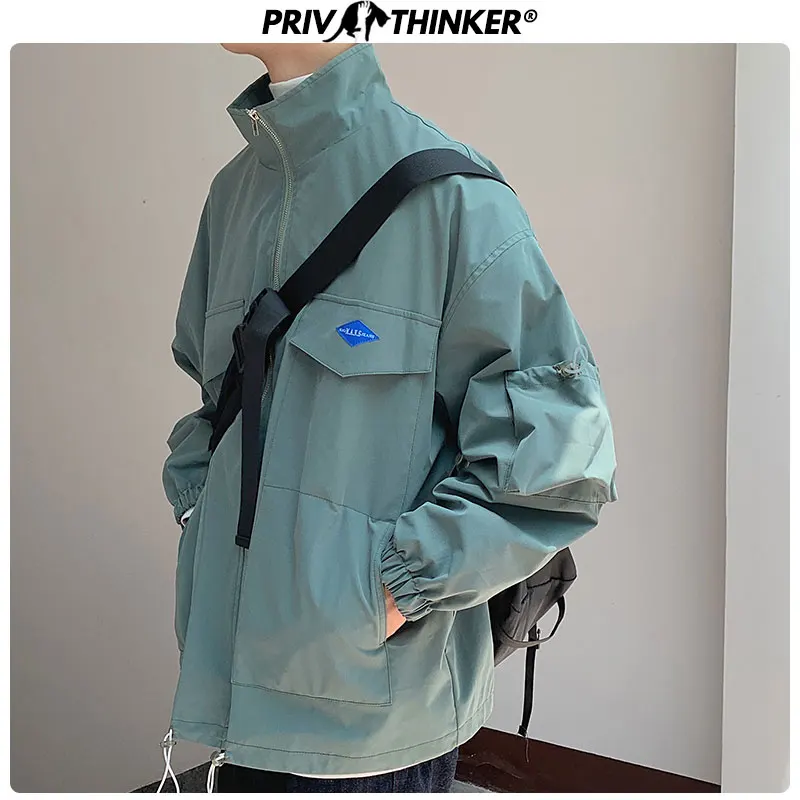 Privathinker мужские 2020 хип-хоп с карманами винтажные свободные одноцветные 3 цвета