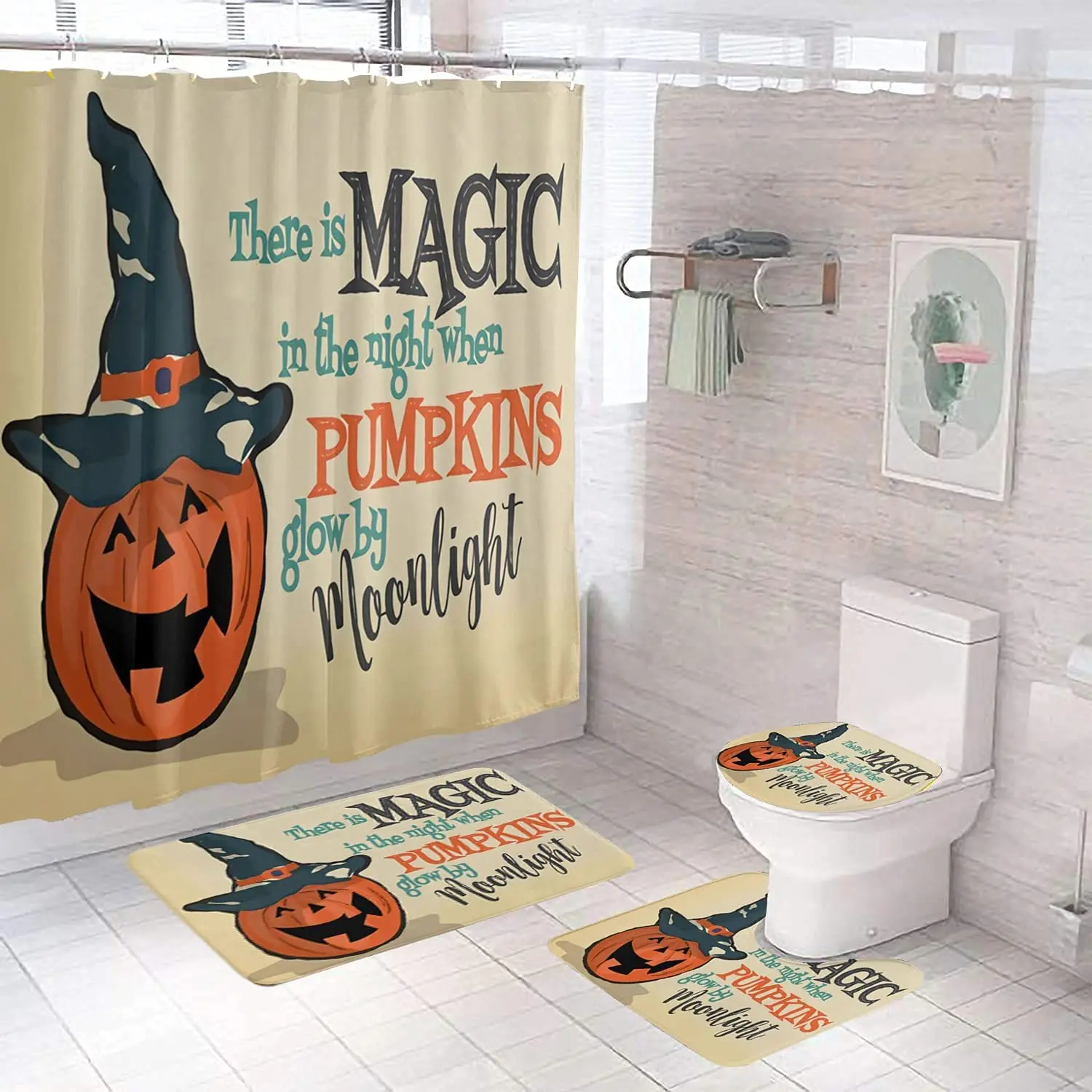 

Волшебная тыква, телефон, занавеска для душа, набор, ковер, крышка для унитаза, коврик для ванной, наволочка, занавеска для ванной, бытовая