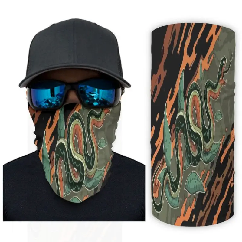 

Snake 12 in 1 Full-Coverage Head Wraps Sunscreen Breathable Bandana for Music Festivals/Raves/Riding/Outdoors for Women Men R58B