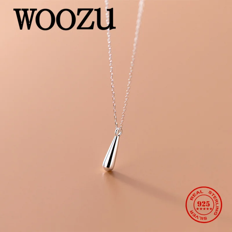 WOOZU простые геометрические серьги в форме капли шик цепочка колье для женщин из