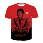 2021 футболка в стиле хип-хоп, певец, Майкл Джексон, 3D принт, модная повседневная Уличная одежда для мальчиков и девочек, футболка большого размера в стиле Харадзюку