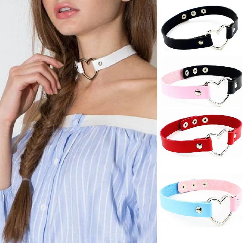 Сексуальное колье ошейник из искусственной кожи в стиле панк готика