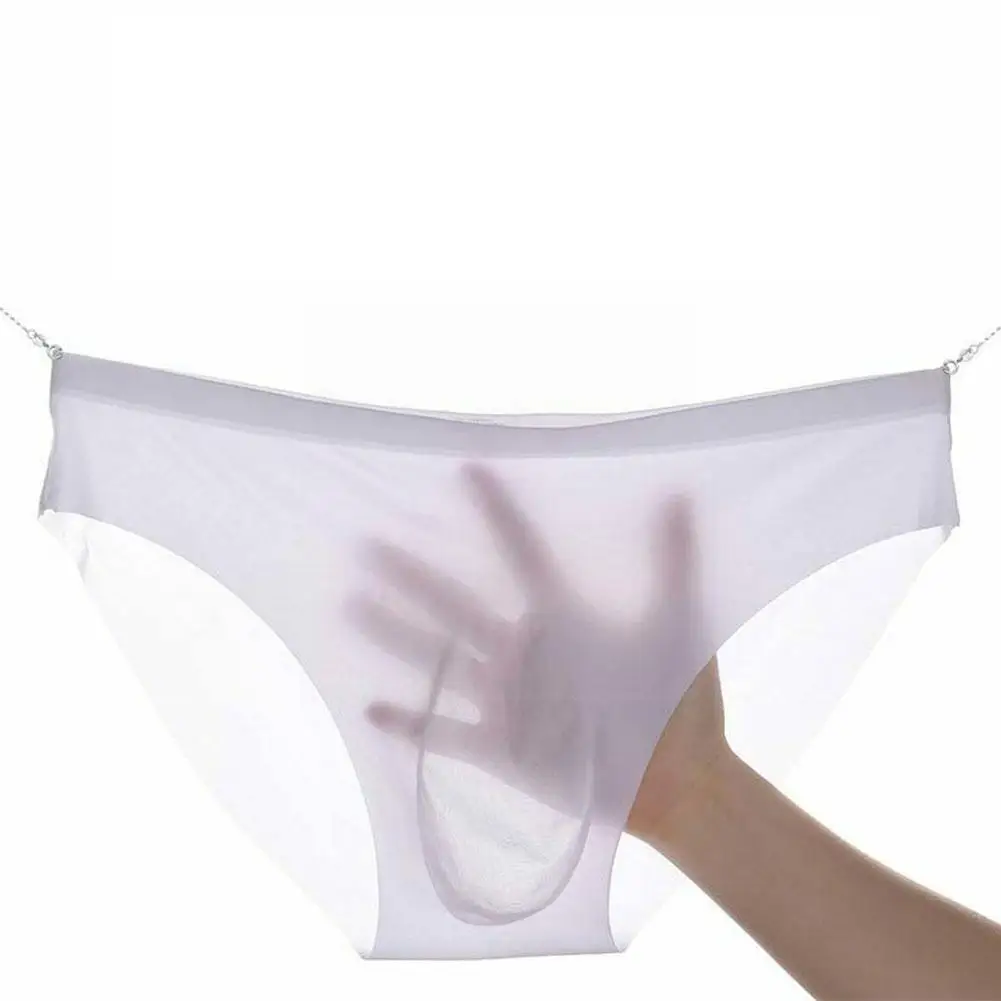 

Hot Sale Mens Sexy Panties Seamless Briefs Silk Underwear Men's Waist Summer Sexy Low Briefs Ice Men's Underwear Slip