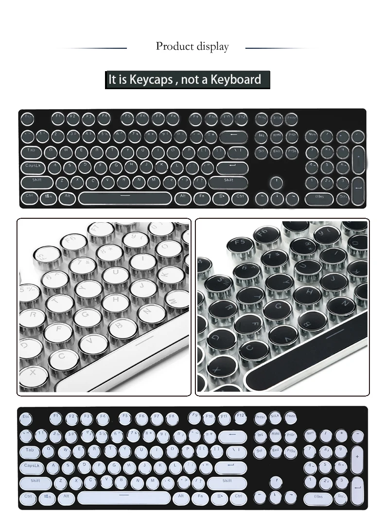 Стимпанк пишущая машинка ключ крышка s для Cherry MX Outemu механическая клавиатура двойная съемка 104 клавиши Металл ощущение PBT ключ крышка