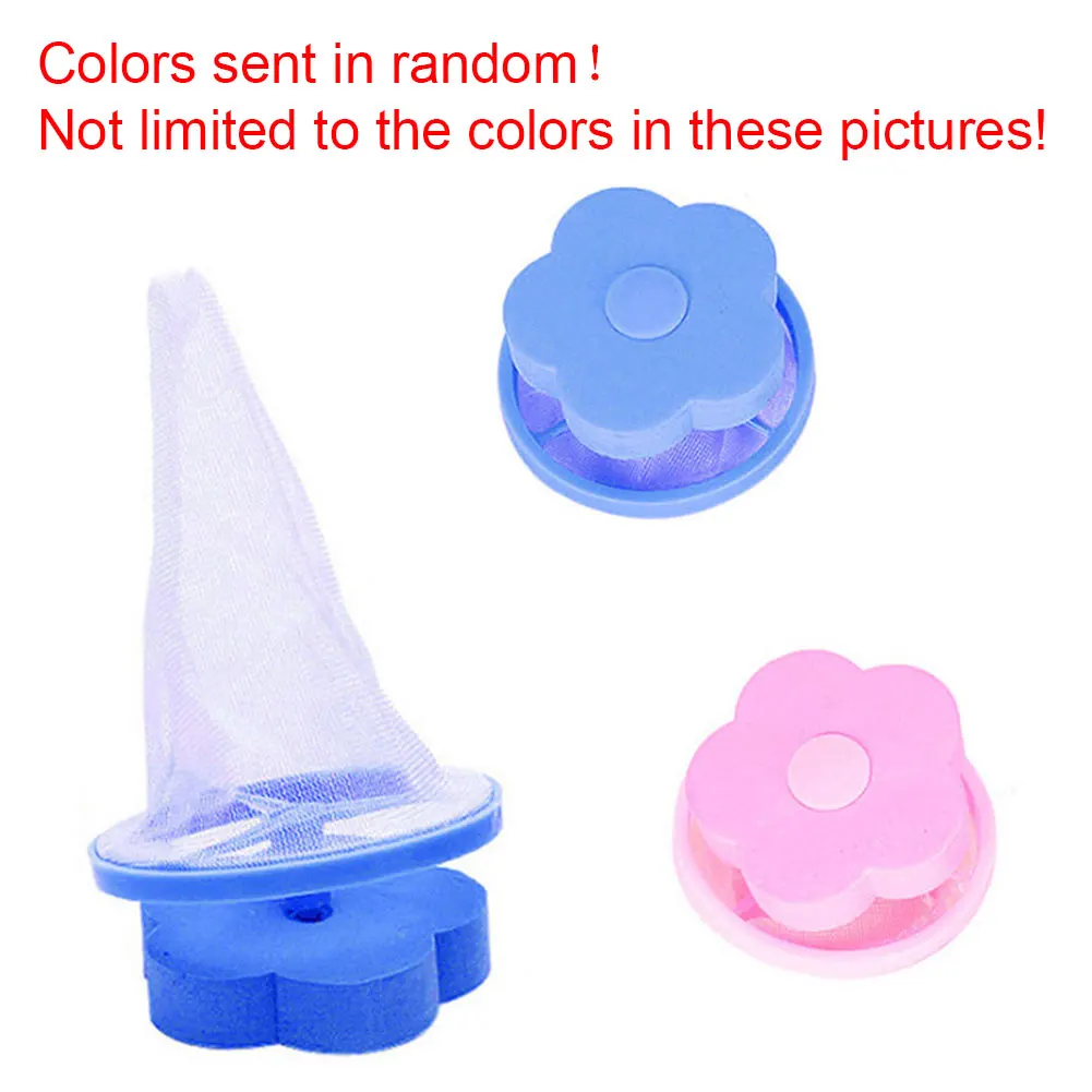

Home Clothes Clean Reusable Household Washing Floating Laundry Flower Shape Hair Removal Filter Bag